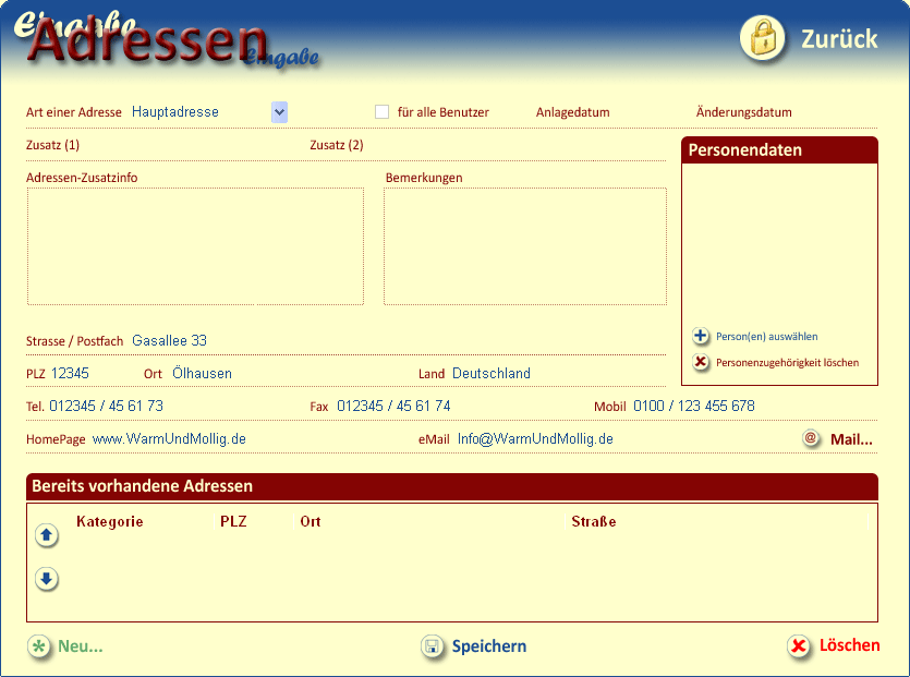  Firmenadressen